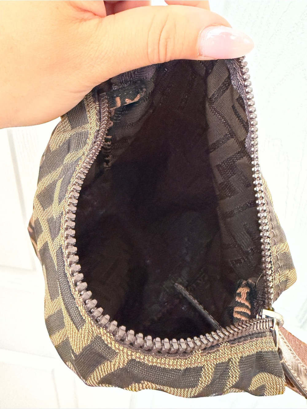 Fendi Brown and Dark Brown FF Monogram Bag - Picture 8 of 8